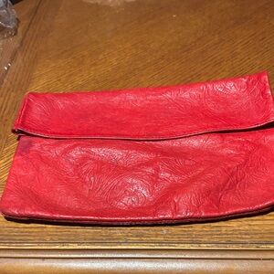 Red Textured Clutch